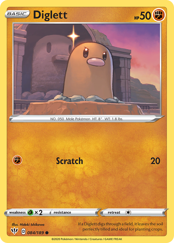 Diglett (084/189) [Sword & Shield: Darkness Ablaze] | Odin's Place