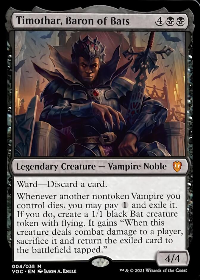Timothar, Baron of Bats [Innistrad: Crimson Vow Commander] | Odin's Place