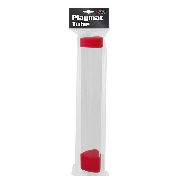 BCW Playmat Tube with Dice Cap - Red | Odin's Place