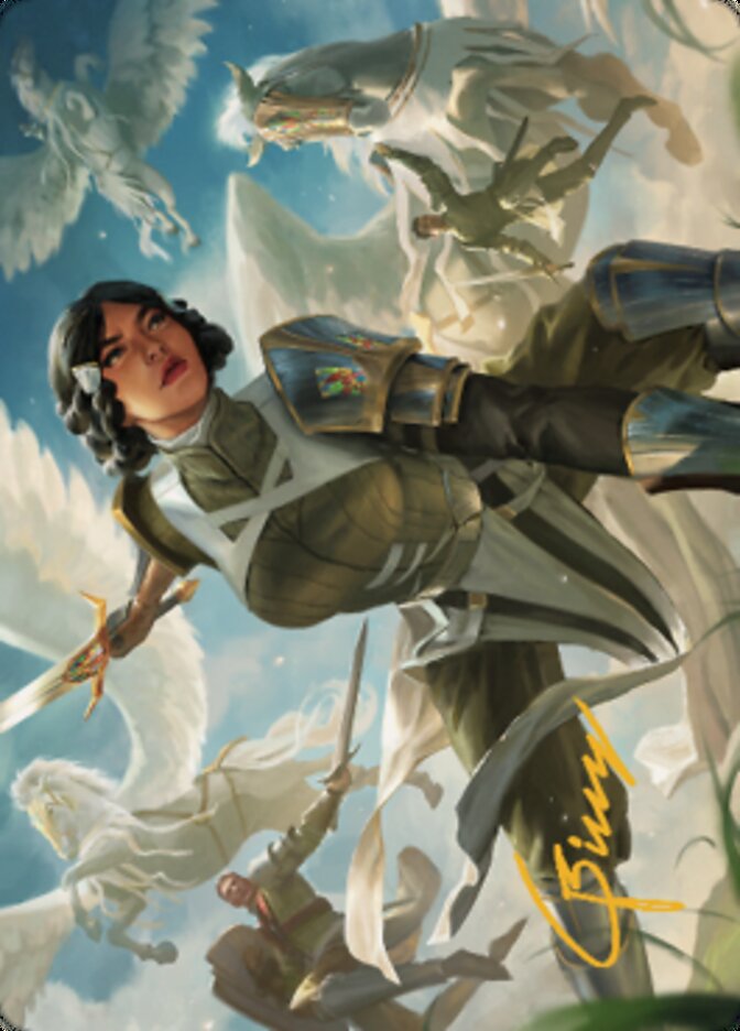 Resolute Reinforcements Art (Gold-Stamped Signature) [Dominaria United Art Series] | Odin's Place