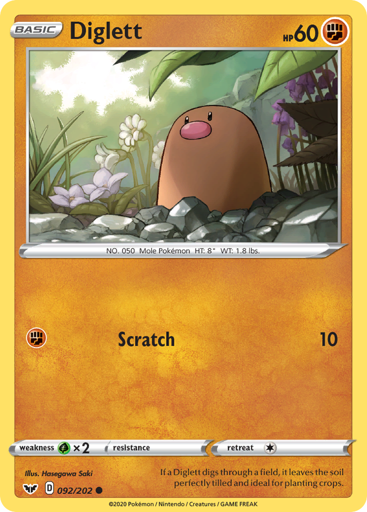Diglett (092/202) [Sword & Shield: Base Set] | Odin's Place