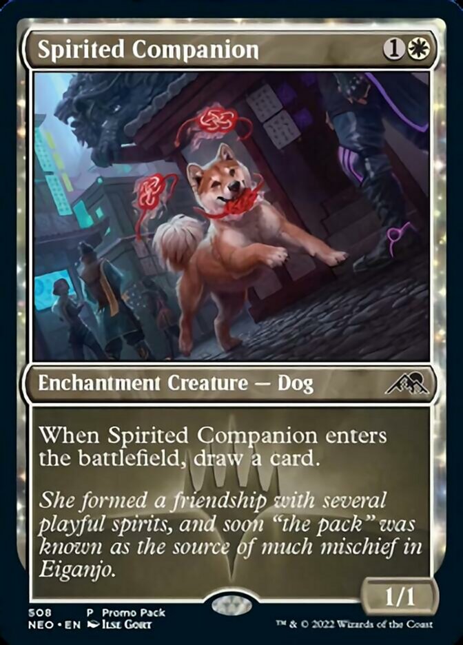 Spirited Companion (Promo Pack) [Kamigawa: Neon Dynasty Promos] | Odin's Place