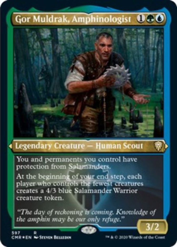 Gor Muldrak, Amphinologist (Etched) [Commander Legends] | Odin's Place