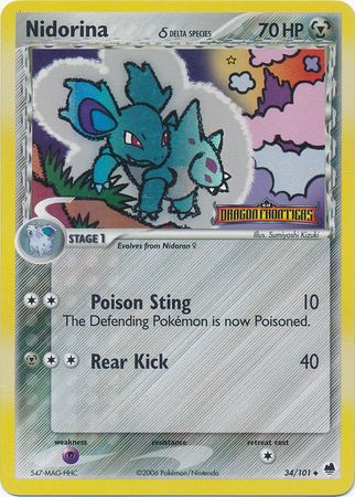 Nidorina (34/101) (Delta Species) (Stamped) [EX: Dragon Frontiers] | Odin's Place
