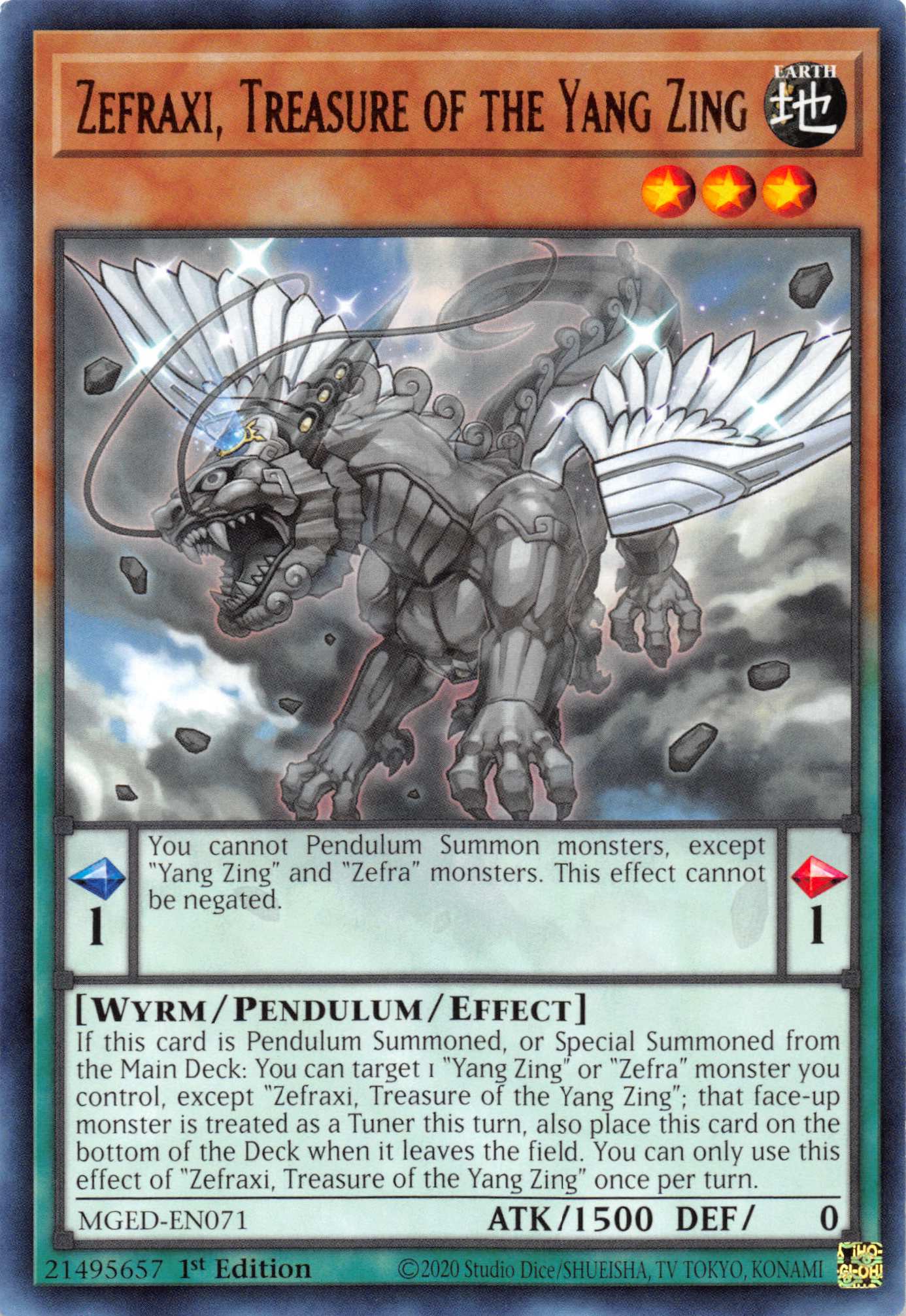 Zefraxi, Treasure of the Yang Zing [MGED-EN071] Rare | Odin's Place