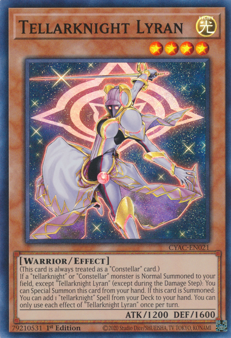 Tellarknight Lyran [CYAC-EN021] Super Rare | Odin's Place