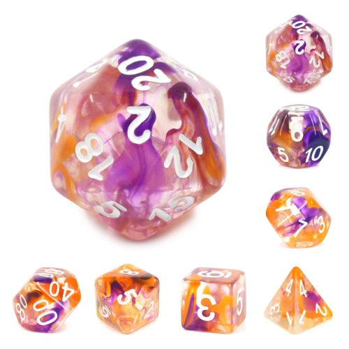 Dragon Dice Pearl Purple Orange | Odin's Place