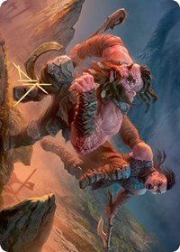 Dwarven Reinforcements Art Card (Gold-Stamped Signature) [Kaldheim Art Series] | Odin's Place