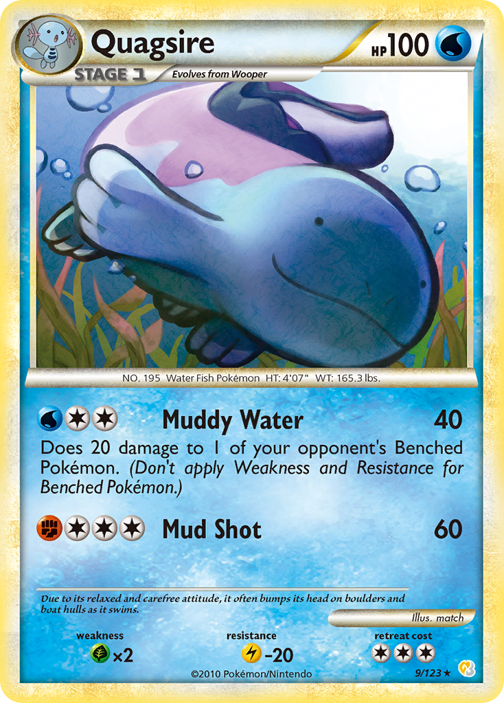 Quagsire (9/123) [HeartGold & SoulSilver: Base Set] | Odin's Place