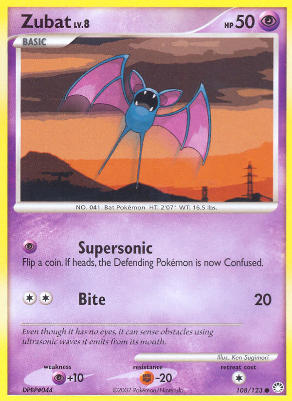 Zubat (108/123) [Diamond & Pearl: Mysterious Treasures] | Odin's Place