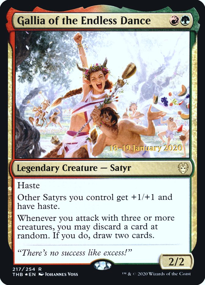 Gallia of the Endless Dance [Theros Beyond Death Prerelease Promos] | Odin's Place
