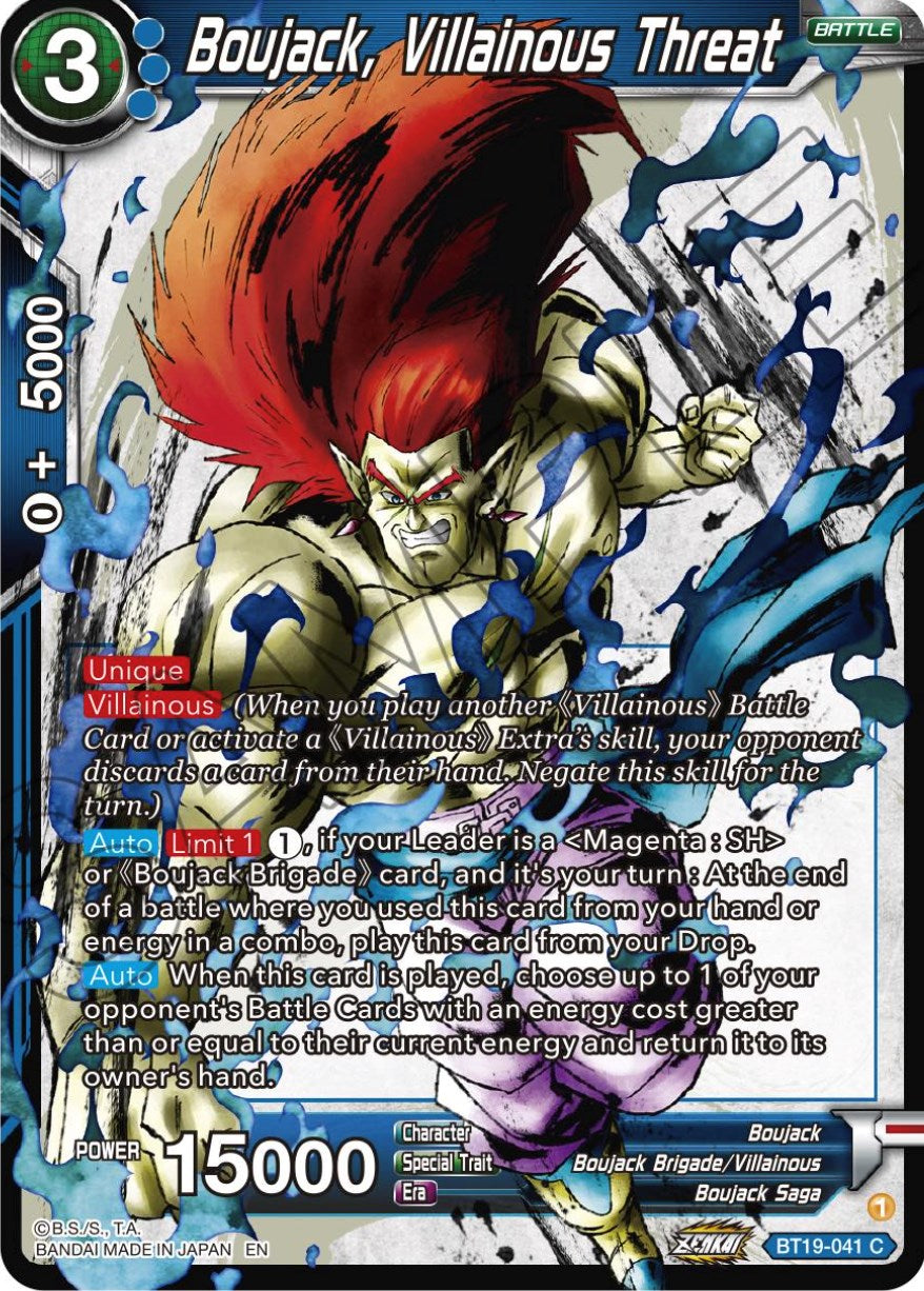 Boujack, Villainous threat (BT19-041) [Fighter's Ambition] | Odin's Place