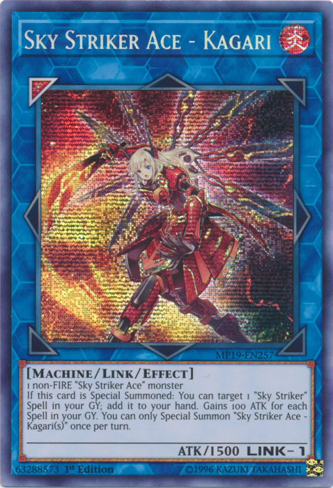 Sky Striker Ace - Kagari [MP19-EN257] Prismatic Secret Rare | Odin's Place