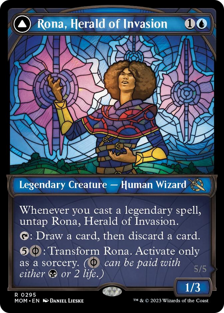 Rona, Herald of Invasion // Rona, Tolarian Obliterator (Showcase Planar Booster Fun) [March of the Machine] | Odin's Place