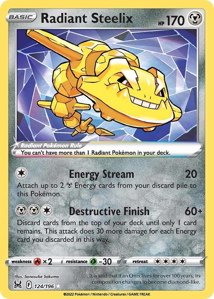 Radiant Steelix (124/196) [Sword & Shield: Lost Origin] | Odin's Place