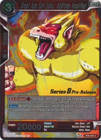 Great Ape Son Goku, Abilities Amplified (BT8-004_PR) [Malicious Machinations Prerelease Promos] | Odin's Place