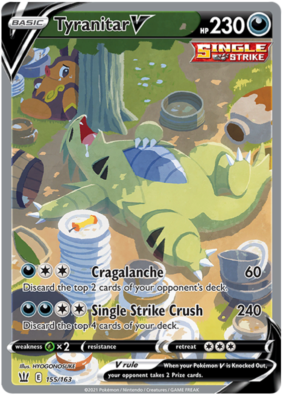Tyranitar V (155/163) [Sword & Shield: Battle Styles] | Odin's Place