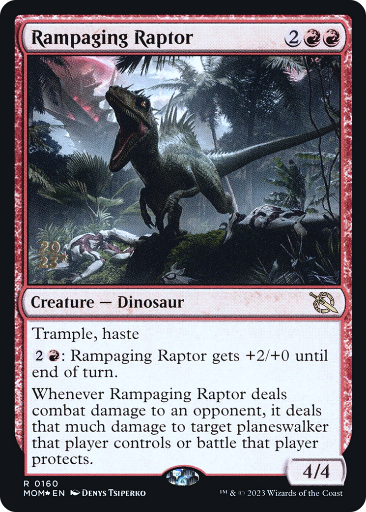 Rampaging Raptor [March of the Machine Prerelease Promos] | Odin's Place