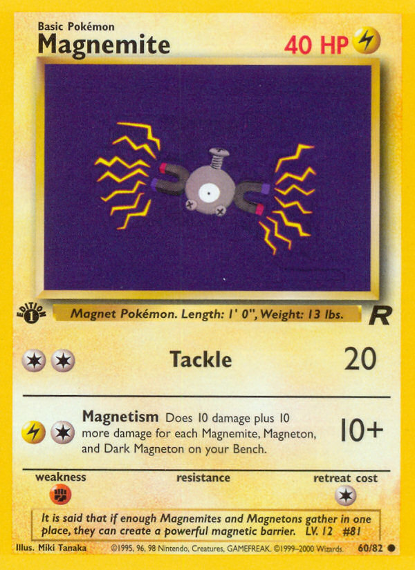 Magnemite (60/82) [Team Rocket 1st Edition] | Odin's Place