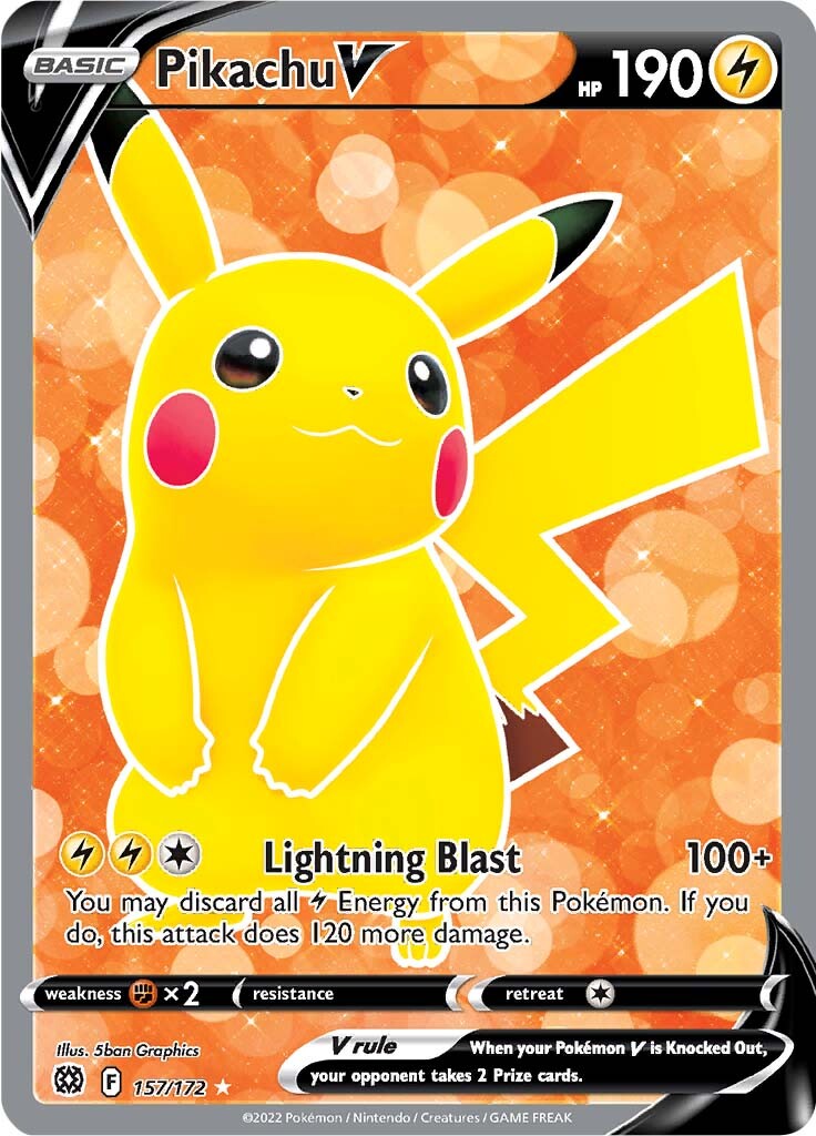 Pikachu V (157/172) [Sword & Shield: Brilliant Stars] | Odin's Place