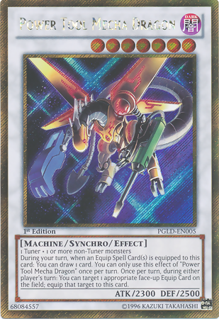 Power Tool Mecha Dragon [PGLD-EN005] Gold Secret Rare | Odin's Place