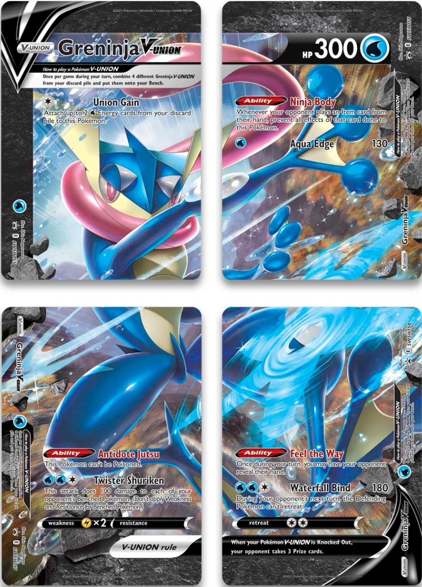 Greninja V-Union (Set of 4) [Sword & Shield: Black Star Promos] | Odin's Place