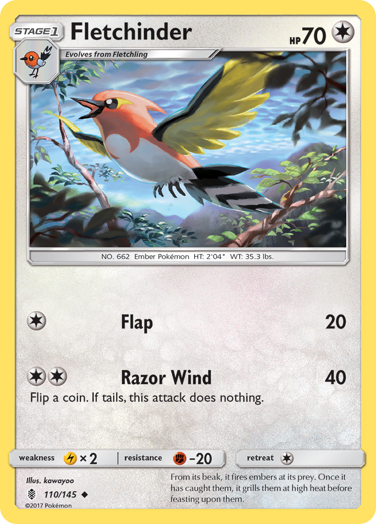 Fletchinder (110/145) [Sun & Moon: Guardians Rising] | Odin's Place