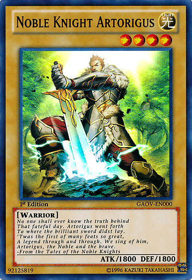 Noble Knight Artorigus [GAOV-EN000] Super Rare | Odin's Place