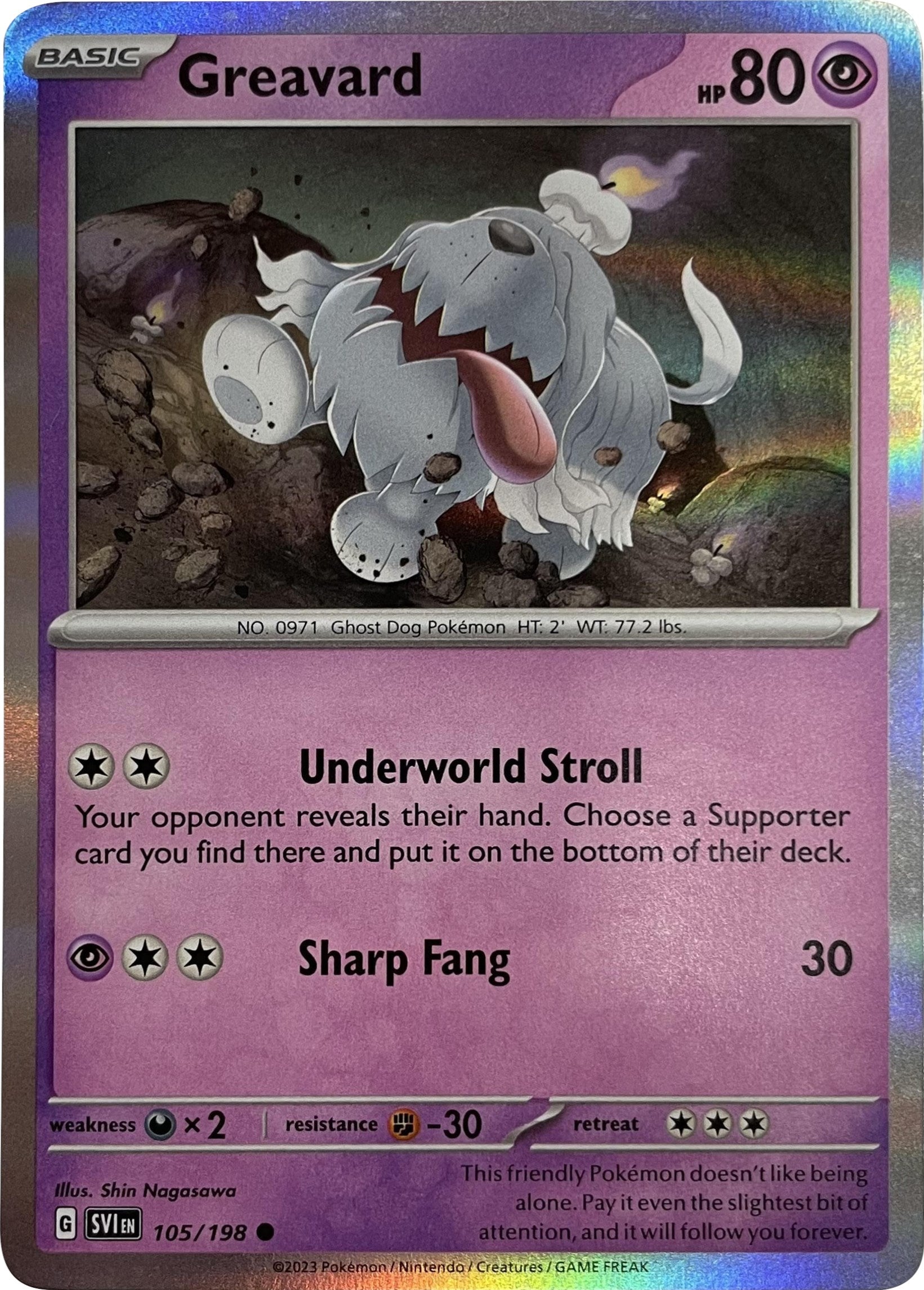 Greavard (105/198) (Mirage Holo) [Scarlet & Violet: Base Set] | Odin's Place