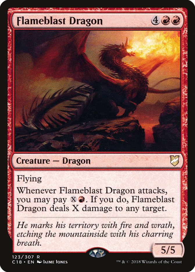 Flameblast Dragon (123) [Commander 2018] | Odin's Place