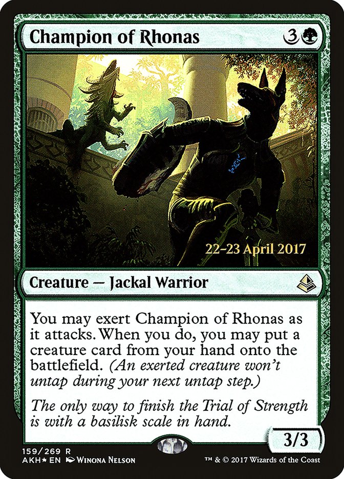 Champion of Rhonas (159) [Amonkhet Prerelease Promos] | Odin's Place