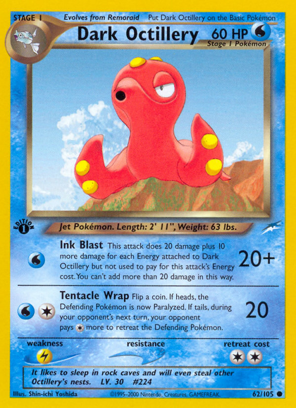 Dark Octillery (62/105) [Neo Destiny 1st Edition] | Odin's Place