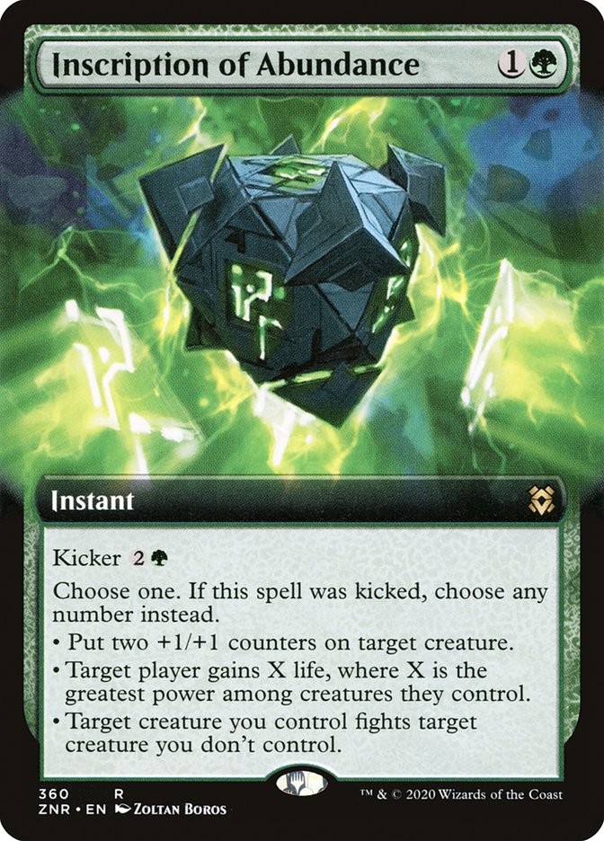 Inscription of Abundance (Extended Art) [Zendikar Rising] | Odin's Place