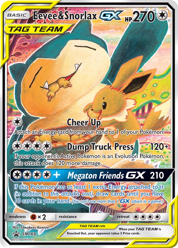 Eevee & Snorlax GX (SM169) [Sun & Moon: Black Star Promos] | Odin's Place