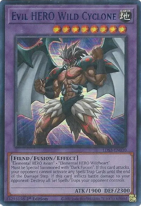 Evil HERO Wild Cyclone (Blue) [LDS3-EN030] Ultra Rare | Odin's Place