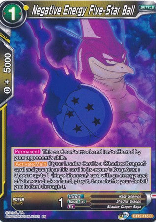 Negative Energy Five-Star Ball (BT12-116) [Vicious Rejuvenation] | Odin's Place