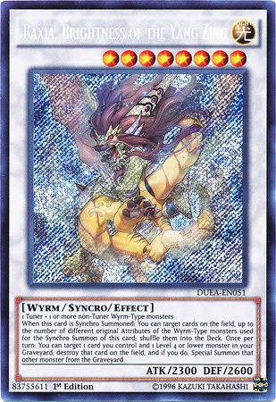 Baxia, Brightness of the Yang Zing [DUEA-EN051] Secret Rare | Odin's Place