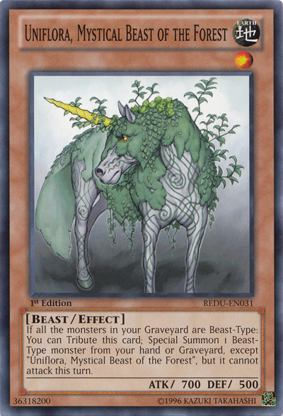 Uniflora, Mystical Beast of the Forest [REDU-EN031] Common | Odin's Place