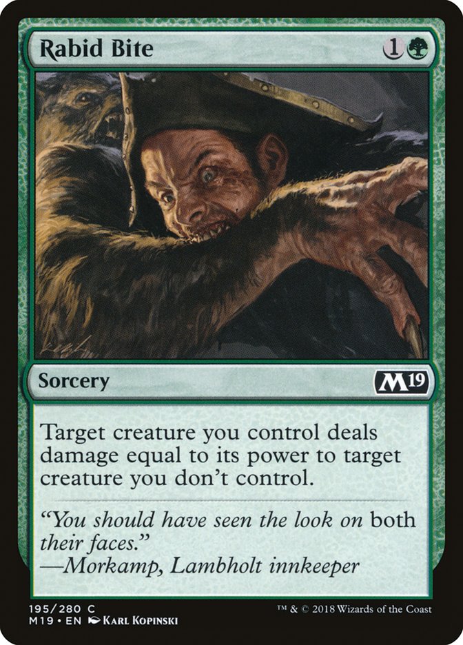 Rabid Bite (195) [Core Set 2019] | Odin's Place