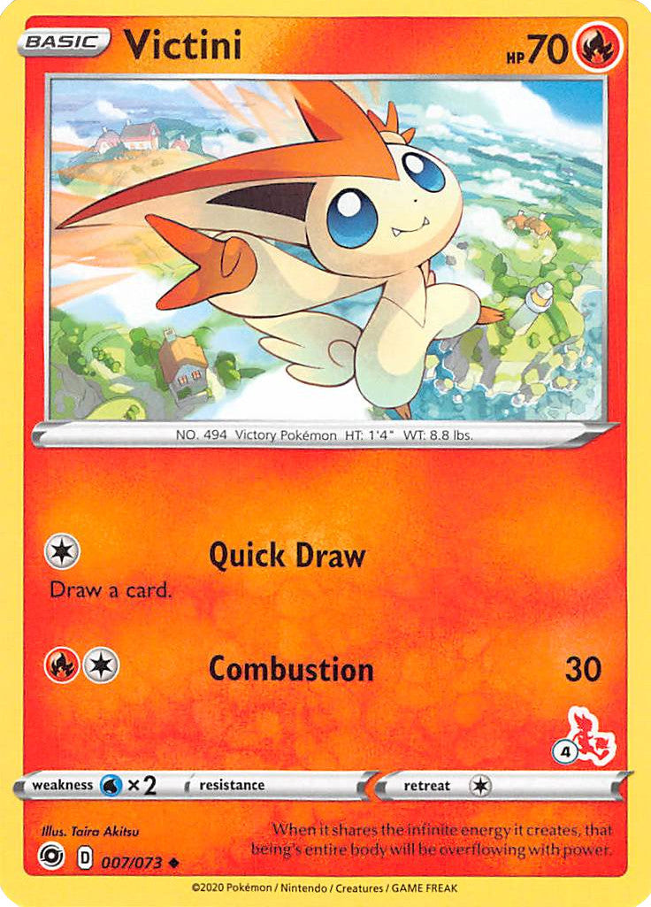 Victini (007/073) (Cinderace Stamp #4) [Battle Academy 2022] | Odin's Place
