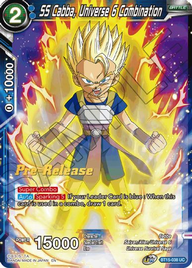 SS Cabba, Universe 6 Combination (BT15-038) [Saiyan Showdown Prerelease Promos] | Odin's Place
