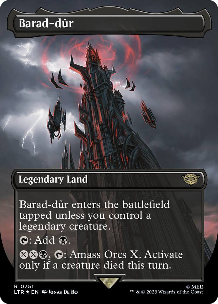 Barad-dur (0751) (Borderless) (Surge Foil) [The Lord of the Rings: Tales of Middle-Earth] | Odin's Place