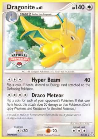 Dragonite (2/146) (National Championship) [Diamond & Pearl: Legends Awakened] | Odin's Place