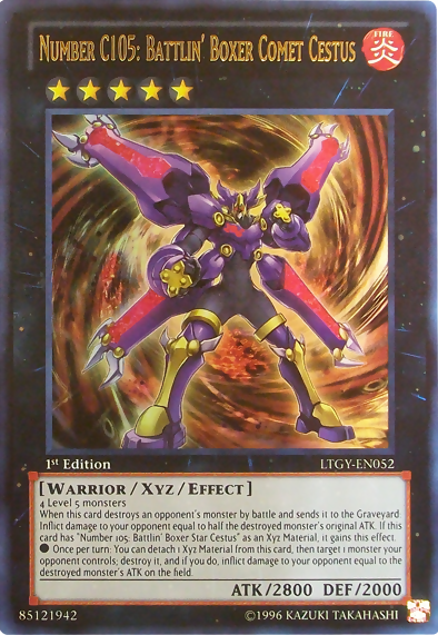 Number C105: Battlin' Boxer Comet Cestus [LTGY-EN052] Ultra Rare | Odin's Place