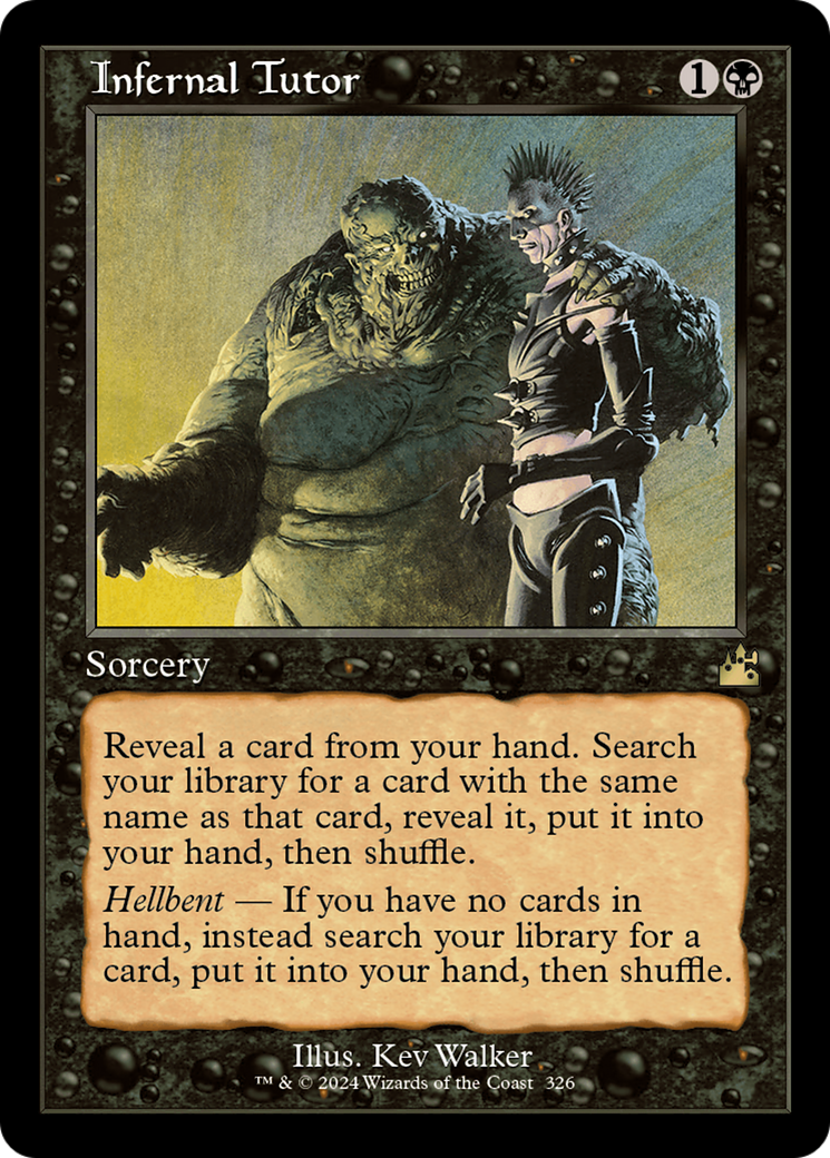 Infernal Tutor (Retro Frame) [Ravnica Remastered] | Odin's Place