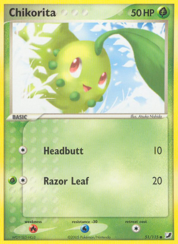 Chikorita (51/115) [EX: Unseen Forces] | Odin's Place