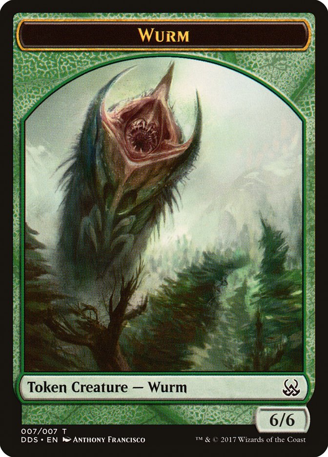 Wurm Token (7) [Duel Decks: Mind vs. Might Tokens] | Odin's Place