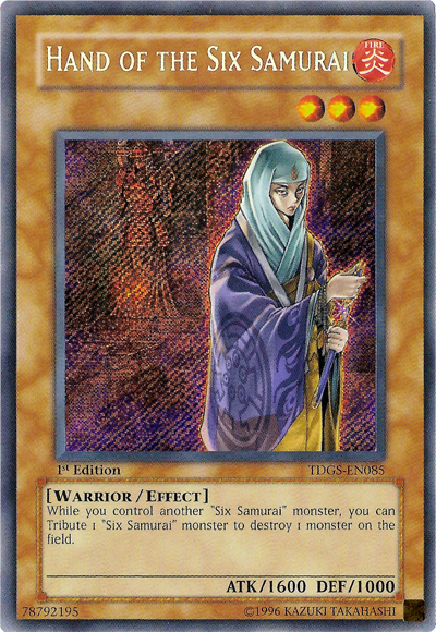 Hand of the Six Samurai [TDGS-EN085] Secret Rare | Odin's Place