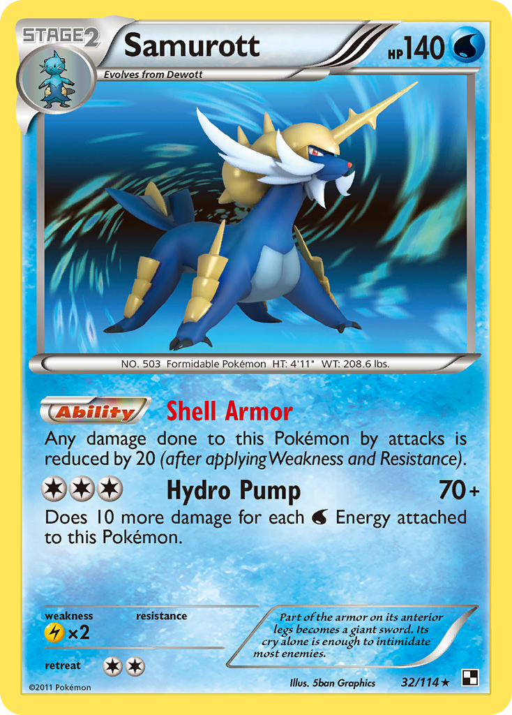 Samurott (32/114) [Black & White: Base Set] | Odin's Place