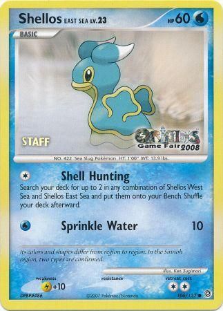 Shellos East Sea (106/132) (Origins Game Fair 2008 Staff) [Nintendo: Black Star Promos] | Odin's Place